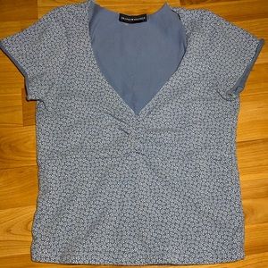 blue floral brandy melville shirt